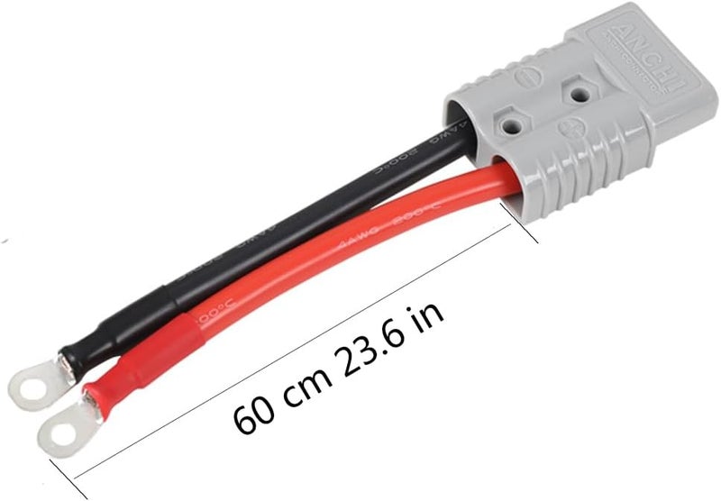 ANCHI Store موصل طاقة 50 أمبير مع قابس 50A توصيل سريع وفصل، كابل 10AWG بطول 1.97 قدم مع حلقة O (50A 60CM 2 قطع) - Image 2